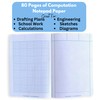 Engineering Computation Notepad, Great for Drawings and Calculations, 6" x