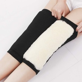 Afinder Knee Pads Elastic Knee Support Winter Soft Wool Thick Knee Pads Thermal Knee Brace Leg Warmers Leg Warmers Professional Knee Warmer with Velcro Fastener
