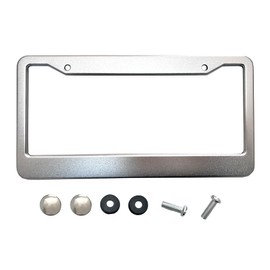 Muxkenper License Plate Frames Solid Aluminum License Plate Cover Holder Universal Car Frame for Man and Women with Screws (Silver)