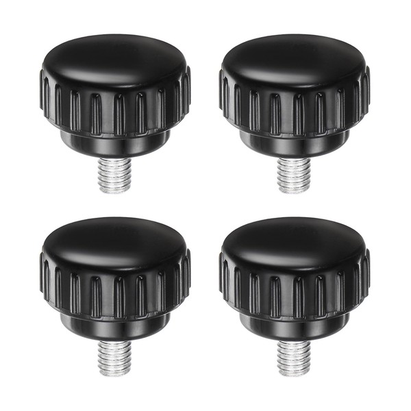 sourcing map 4pcs Knurled Clamping Knobs M6 x 10mm Metric