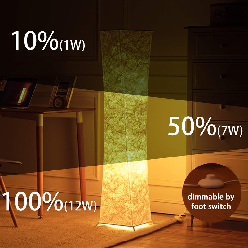 Floor Lamp, chiphy 52'' Dimmable Standing LED Lamps, 3 Levels