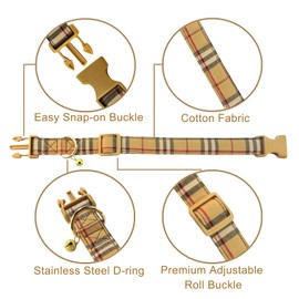 NISIYE Dog Bowtie Collars, Cute Soft Velvet Dog Collar with Bow Tie, Safety Metal Buckle, Adjustable Collars for Boy and Girl Dogs Pets.