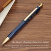 MCNTEIK Blue Gel Pen-Stunning Click Pen with 24K Gold Finish,