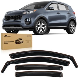 Nilight in-Channel Rain Guards for Kia Sportage 2017 2018 2019 2020 2021 2022, Vent Window Visors, Original Window Deflectors-4PCS