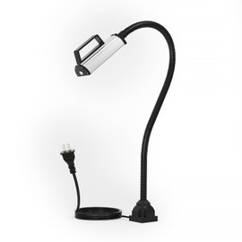Youtemei Lathe Led Work Light Waterproof Gooseneck Lamp Mechanic Light Lathe work Lights CNC Job Light 1600 Lumens Fixed Base (303F-220V-16W-G500)