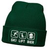 MoonWorks® Men's Beanie with Patch Knitted Hat with Saying Skiing