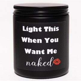 Gifts for Him, Funny Gifts for Men, Unique Anniversary & Engagement Wedding Gift - Sandalwood Scented Candle, Crafted by Natural Soy Wax & Natural Essential Oils, 7OZ