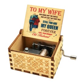 Music Box for Wife,You are My Sunshine Music Box Wife,You Are My Sunshine Theme Music Box to Wife,Wooden Hand Crank Wife Musical Box for Wife Birthday Gifts
