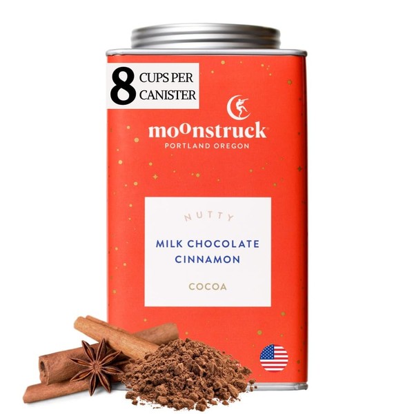 Moonstruck Chocolate Cinnamon and Almond Milk Chocolate Hot Cocoa Mix,