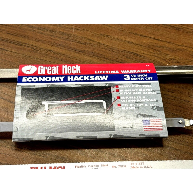 GreatNeck # 50 Hacksaw Frame 12" Blade 3-1/8" Depth Made