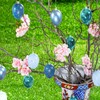 com-four® 18 x Easter Eggs for Hanging, Speckled Easter Decoration
