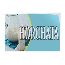 Decal Sticker Multiple Sizes Horchata Restaurant & Food Horchata Outdoor Store Sign Blue - 7inx5in, One Sticker