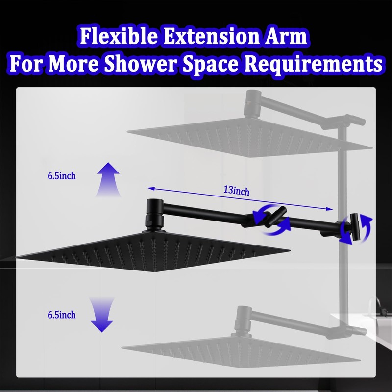 All Metal Rain Shower Head with Handheld Combo, YDmeet 10