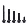 1/4-20 x 1 Black Flanged Hex Head Bolts Screws, 304