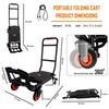 Folding Hand Truck, Dolly Cart Heavy Duty with 440lbs Capacity