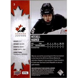 2015-16 Upper Deck Canada Hockey #3 Mitchell Marner Rookie Card RC Hockey Card