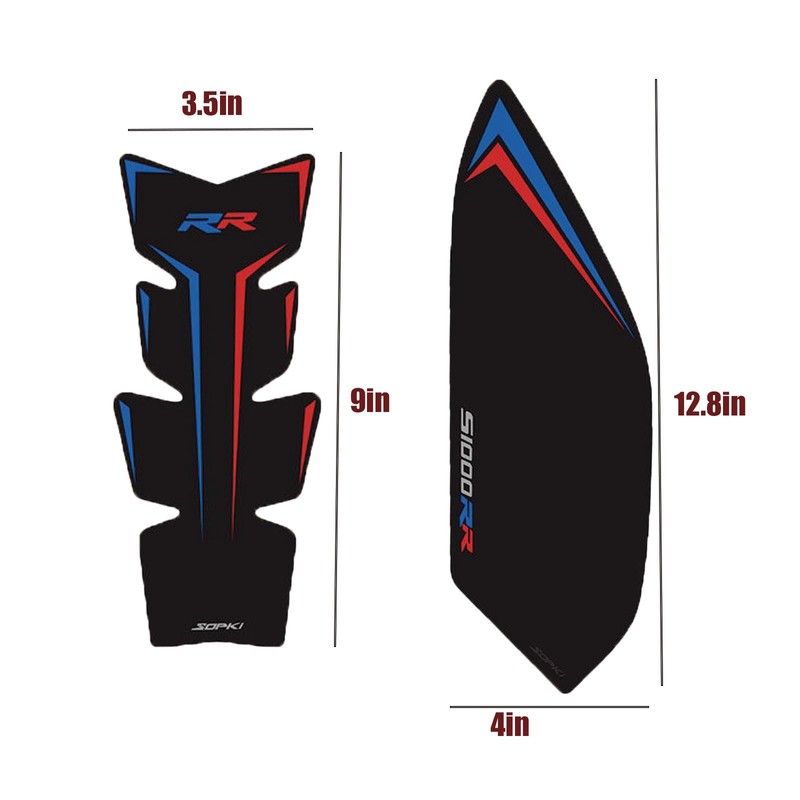 TZMAPU Compatible With S1000R S1000RR,Motorcycle Tank Protector,Non-slip Fuel Tank Sticker