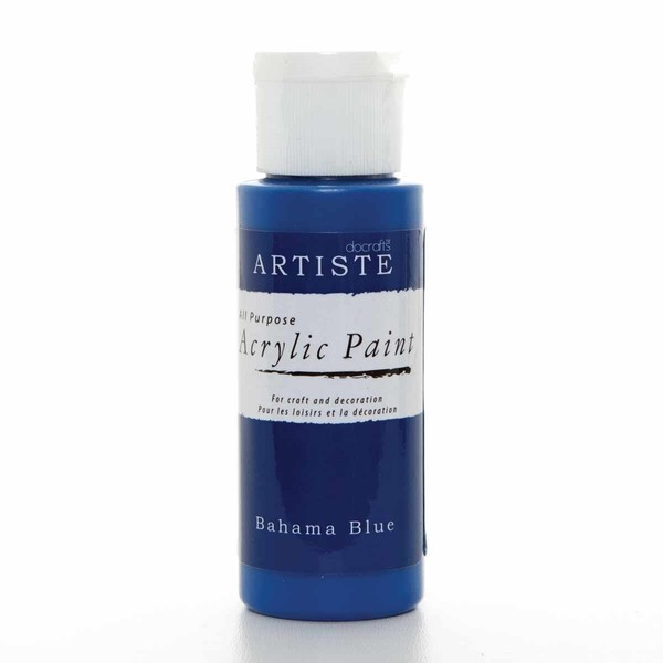 Artiste Acrylic Paint 59ml 2Oz Bahama Blue, Quick-Drying Professional Art,