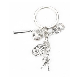 Stainless Steel Keyring for Women, Creative Baseball Sports Keychain as a Fashionable Accessory, Gifts for Women and Birthday Gifts for Girlfriends, Birthday Gift for Women, silver