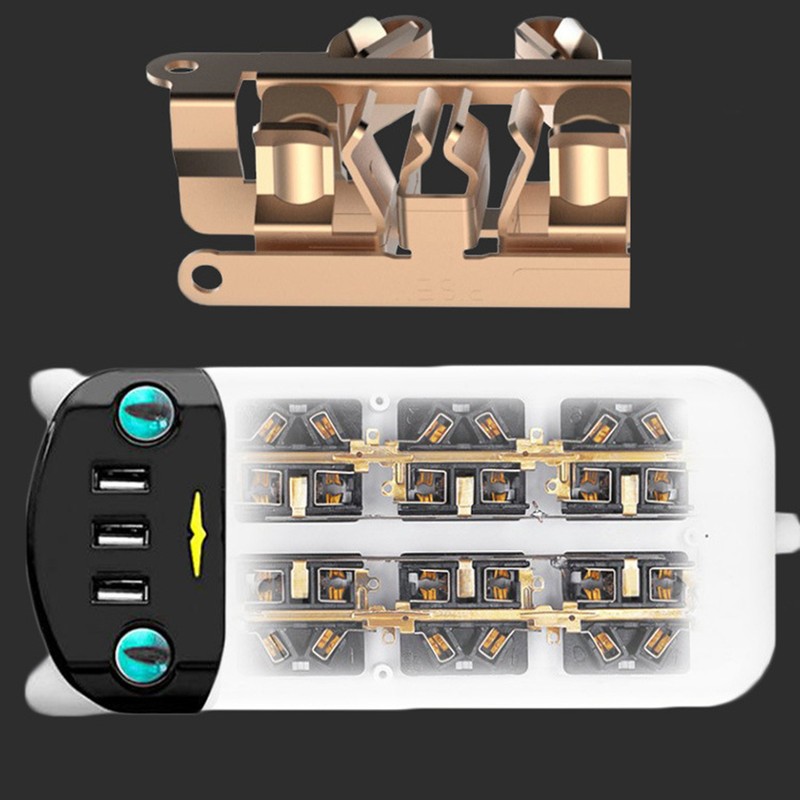 Power Strip Multifunctional USB Port ABS Flame Retardant Socket Strip