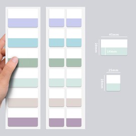 WEZCHUGHAOL 720Pcs Sticky Index Tabs, Book Tabs Annotation Kit 18 Colors Index Stickers for Books Page Bookmarks Office Supplies (Large)