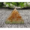 Citrine Small Orgone Pyramid for Protection, Negative Energy Protection and