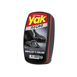 Yak Black Gloss and Colour Sponge for Leather Shoes 130g