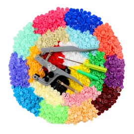 ilauke Snap Pliers + 400 Set Snap Buttons Fastener 20 Colors with 30pcs Plastic Ziplock Storage Bags