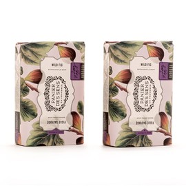 Panier des Sens Wild Fig Shea butter natural bar soap, bath & body soap bars - Made in France 95% natural - 2 bars, 7oz/200g each