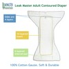 LeakMaster Adult Contoured Cloth Diaper with Nighttime Insert - X-Large