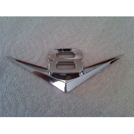TRUE LINE Automotive V6 / V8 Chrome Emblem Badge Trim (V8)