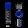 HUAZIZ Pack of 100 2 ml Freezing Tubes Blue with