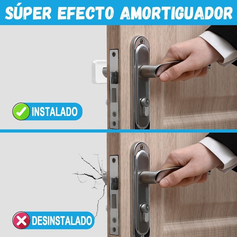 LSXD Tope de Puerta 6 PCS, Cuadrado de 5cm Protector