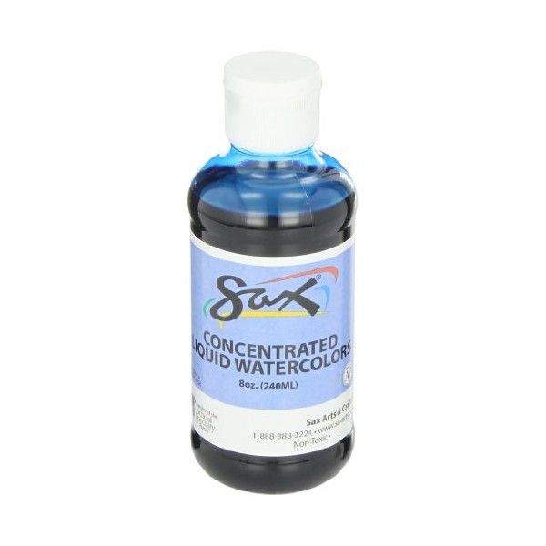 Sax True Color Concentrated Washable Liquid Watercolor - 8 Ounces
