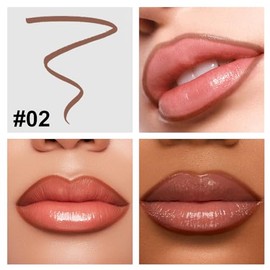 Erinde Delineador de Labios, Lip Liner Peel-Off, Long Lasting Lip Stain Peel Off, Lip Pencil Matte Detachable, Lip Tint Waterproof Suitable for All Sk