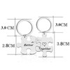 LEEQBCR 2 Unisex Couples Keyring Stainless Steel Pendant Puzzle Silver