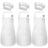 Catime 6 Piece Children's Apron and Chef Hat Set, Children's