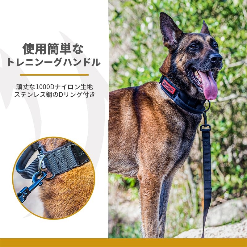 OneTigris Dog Collar, Adjustable, Easy to Wear, Pull Prevention, Includes