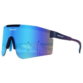OUTDOOR SPARTA Men's Sunglasses (1, Black Blue Leg, Revolo Blue)