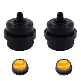 Air Compressor Silencer Filter Plastic Air Compressor Intake Filter Silencer with Filter Element 1/4" 2pcs