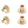 50 Set Brass Rivets Kit DIY 8mm Slot Screw Decorative