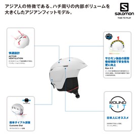 Salomon Ski Helmet Snowboard Helmet PIONEER LT ASIAN FIT Men's L41339500 M 5659 Black