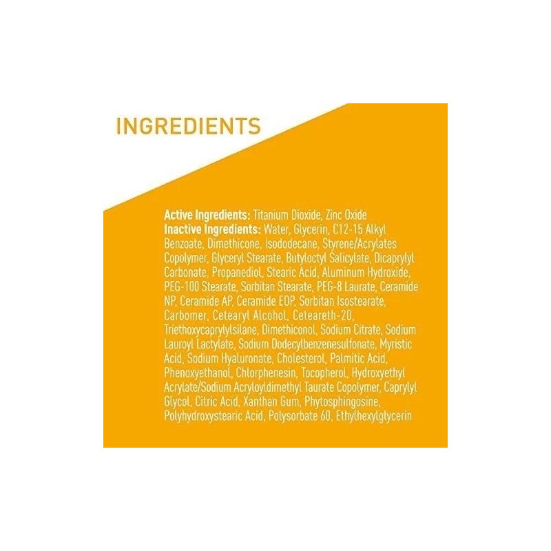 CeraVe 100% Mineral Sunscreen SPF 50 with Zinc Oxide &