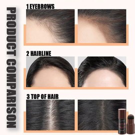 Hair Powder, Hairline Powder Hair Root Touch Up, Quickly Cover Hairline Eyebrows & Beard Line,Thin Hair Root Dye Touch Up, Windproof & Sweatproof, Hairline Powder for Women & Men (Dark Brown)