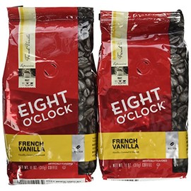 Eight Oclock Coffee, French Vanilla Whole Bean, 11-ounce Bags (Pack of 2)