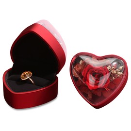PEPOYO AI Ring Box Wedding Heart Shape