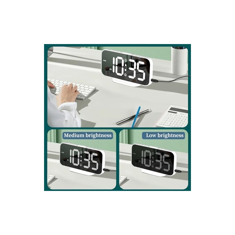 CYMNER Super Clear LED-Display Digitaler Wecker - Modernes Design, Multifunktional,
