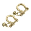 PATIKIL D-Ring Shackles, 2Pcs 3/8 Inch Inside Width Solid Brass