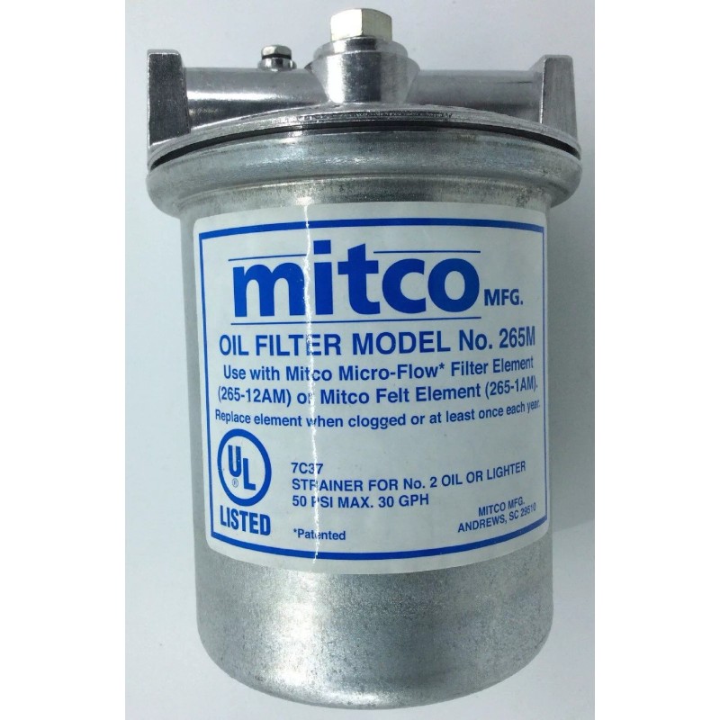 Mitco 265M Oil Filter 30GPH 3/8" NPT