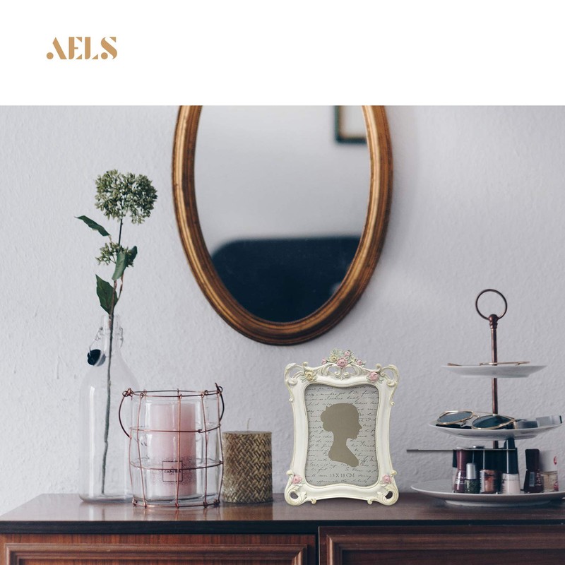 AELS 5x7 Inch Vintage Picture Frame, Elegant Antique Photo Frames